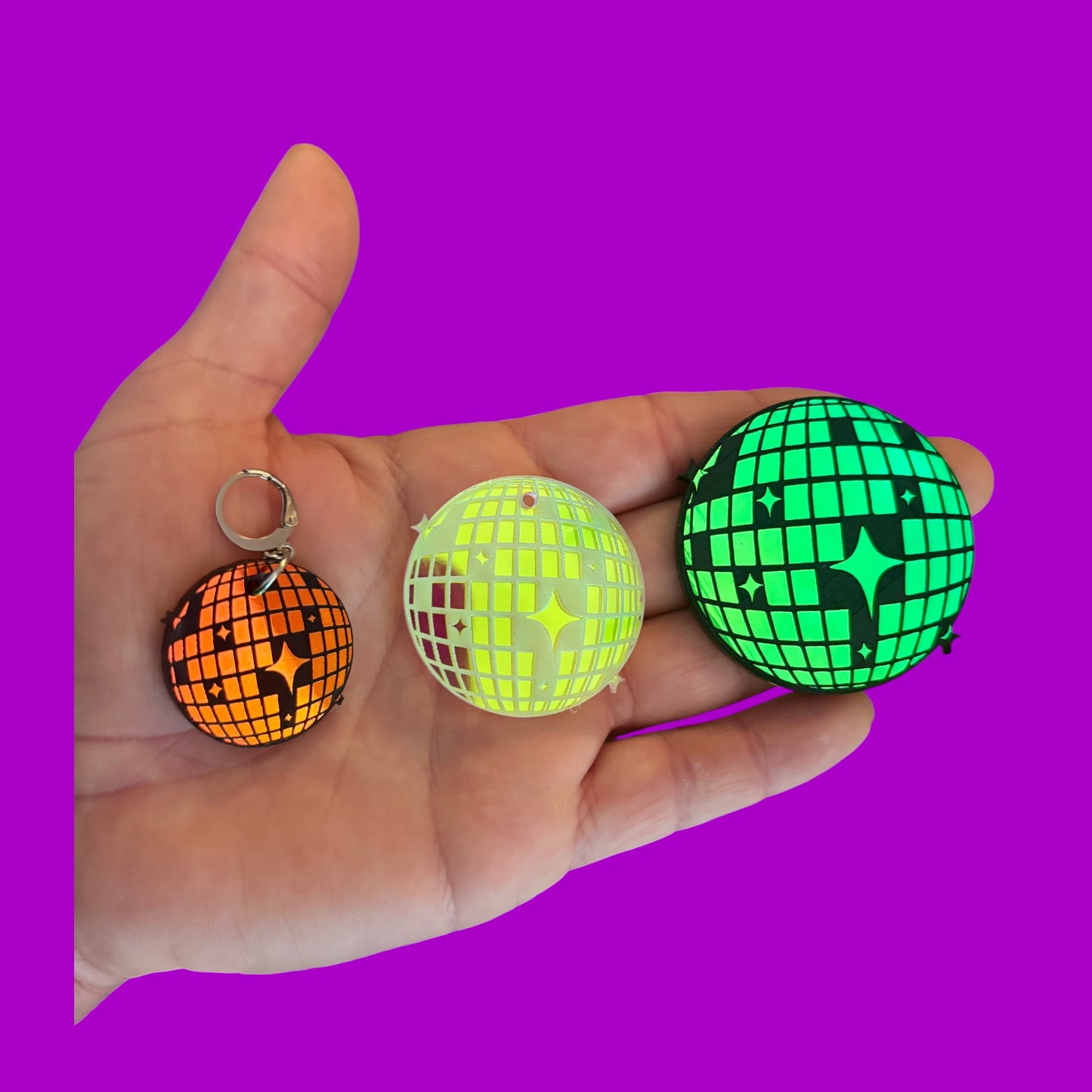 Customizable Disco Ball Acrylic Earrings
