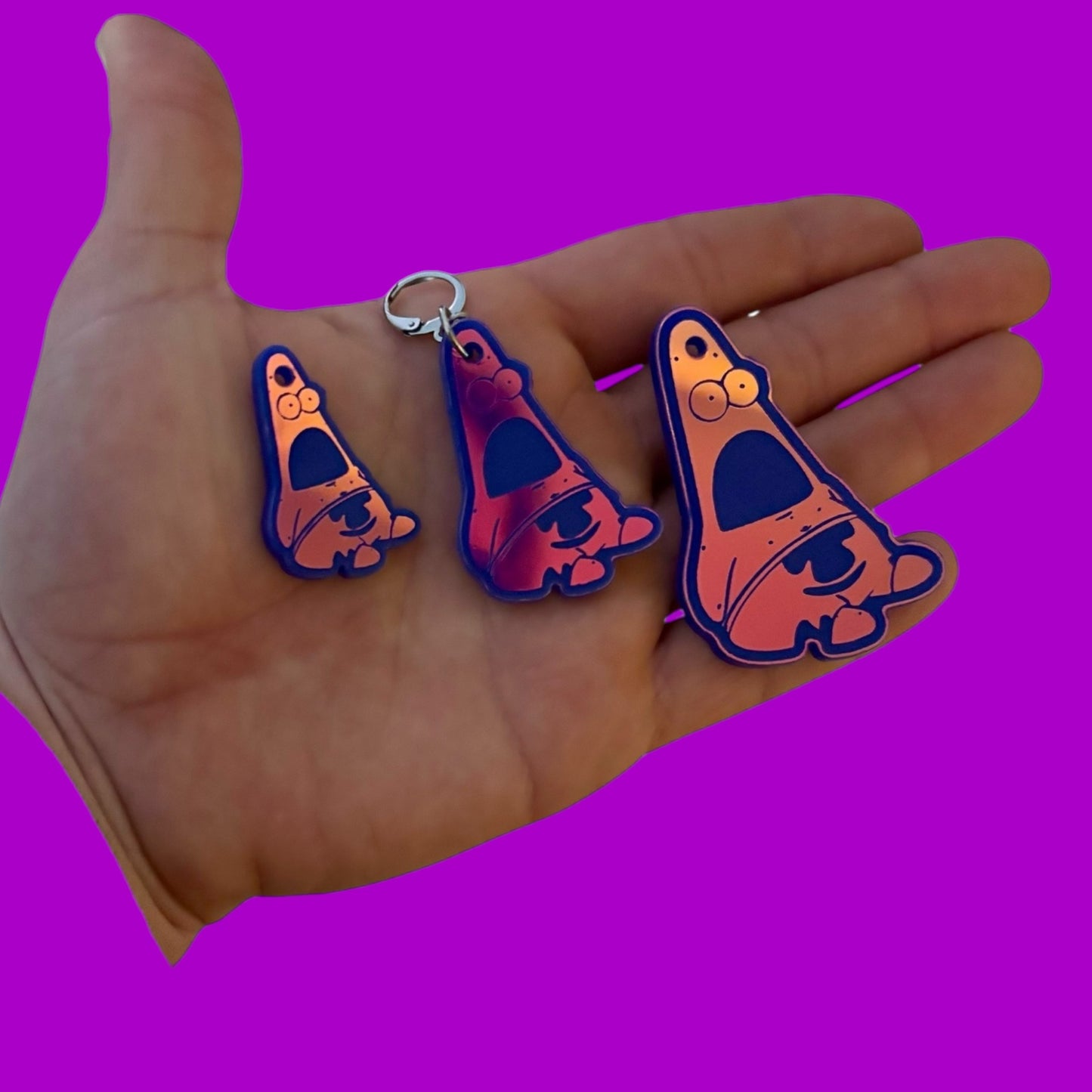 Surprised Patrick holographic acrylic earrings