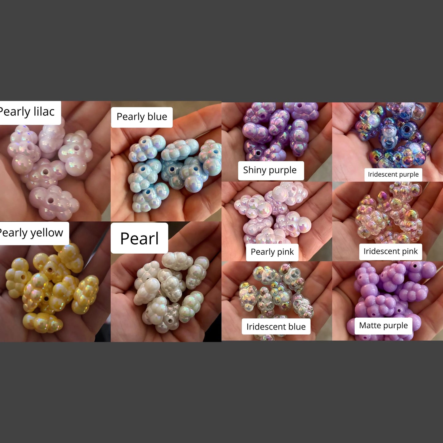 Daily bread inspired acrylic cloud chain link earrings