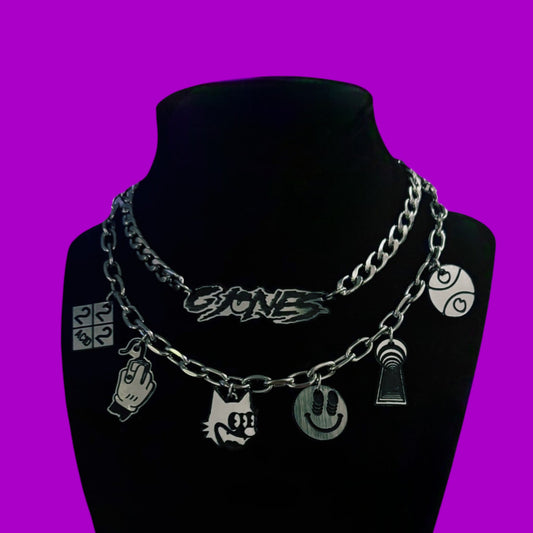 G Jones inspired charm necklace stack