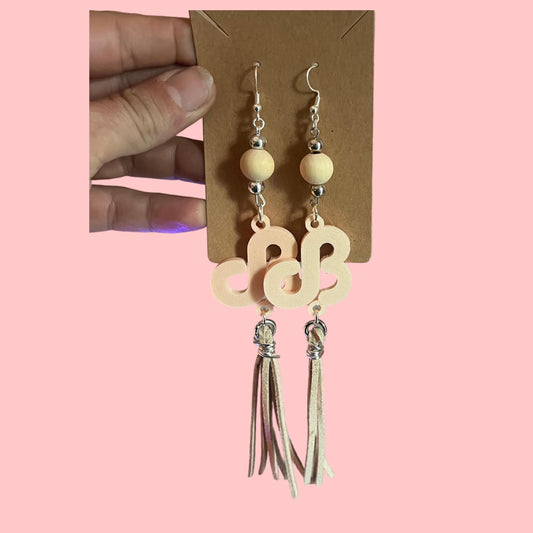 Customizable beaded tassel earrings