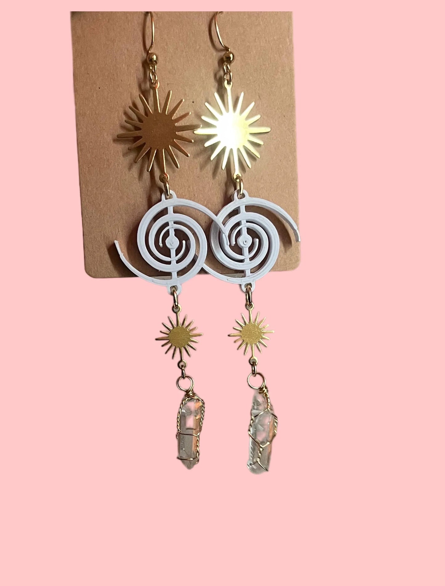 Mersiv inspired sparkle crystal dangle earrings