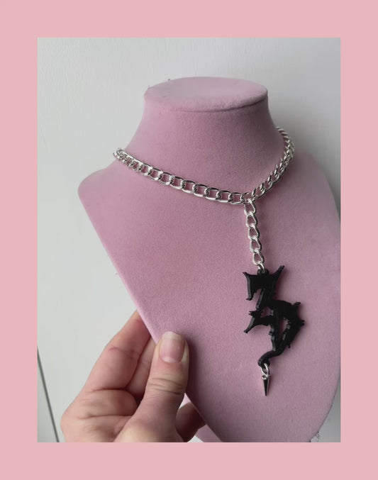 Customizable artist stainless steel chain link necklace