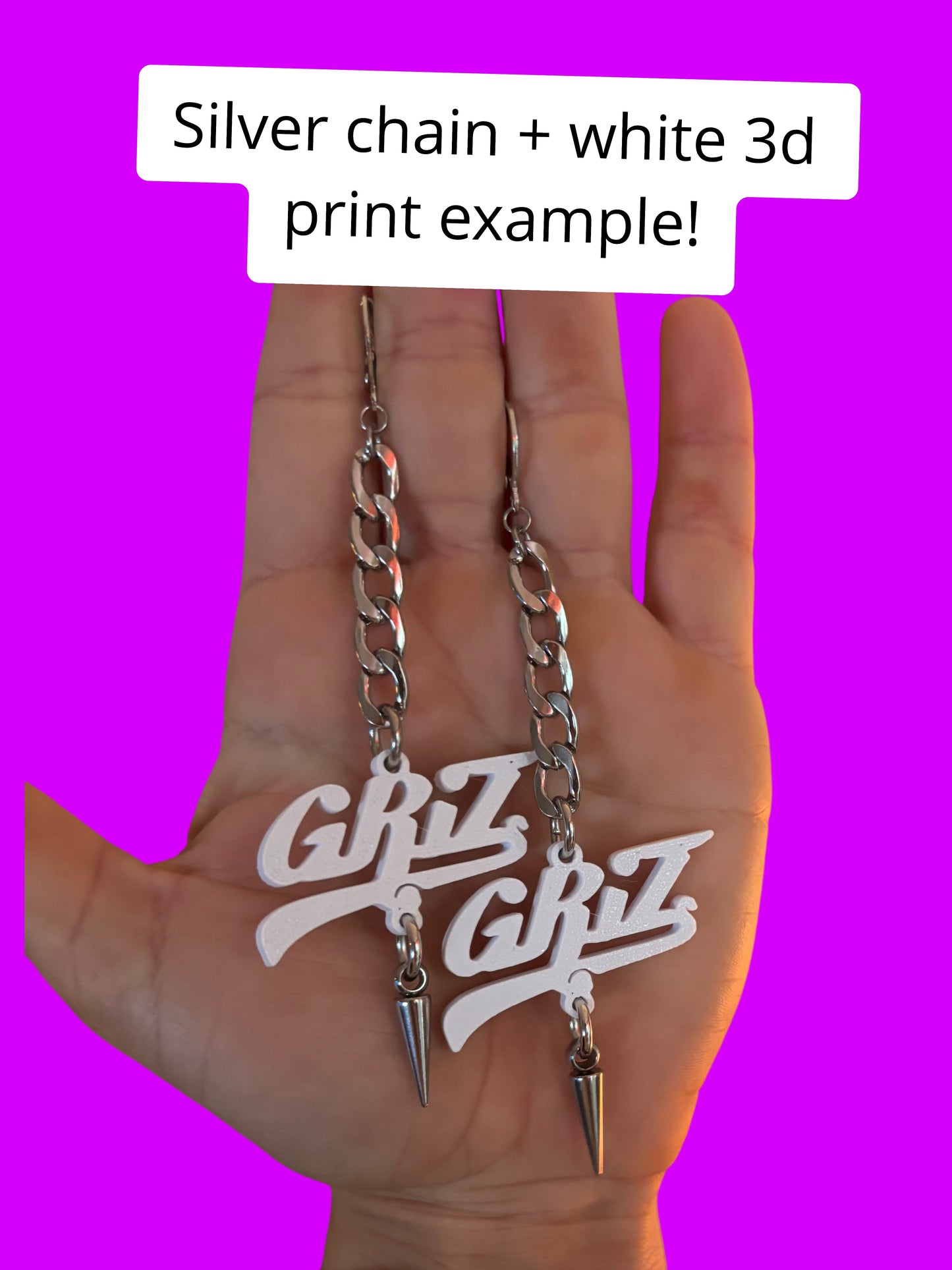 Customizable stainless steel studded chain link earrings