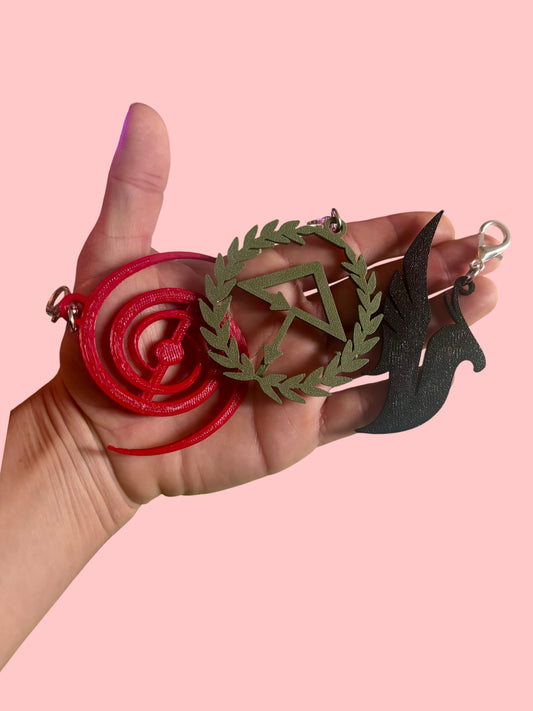 Customizable artist inspired large 3d printed charms!