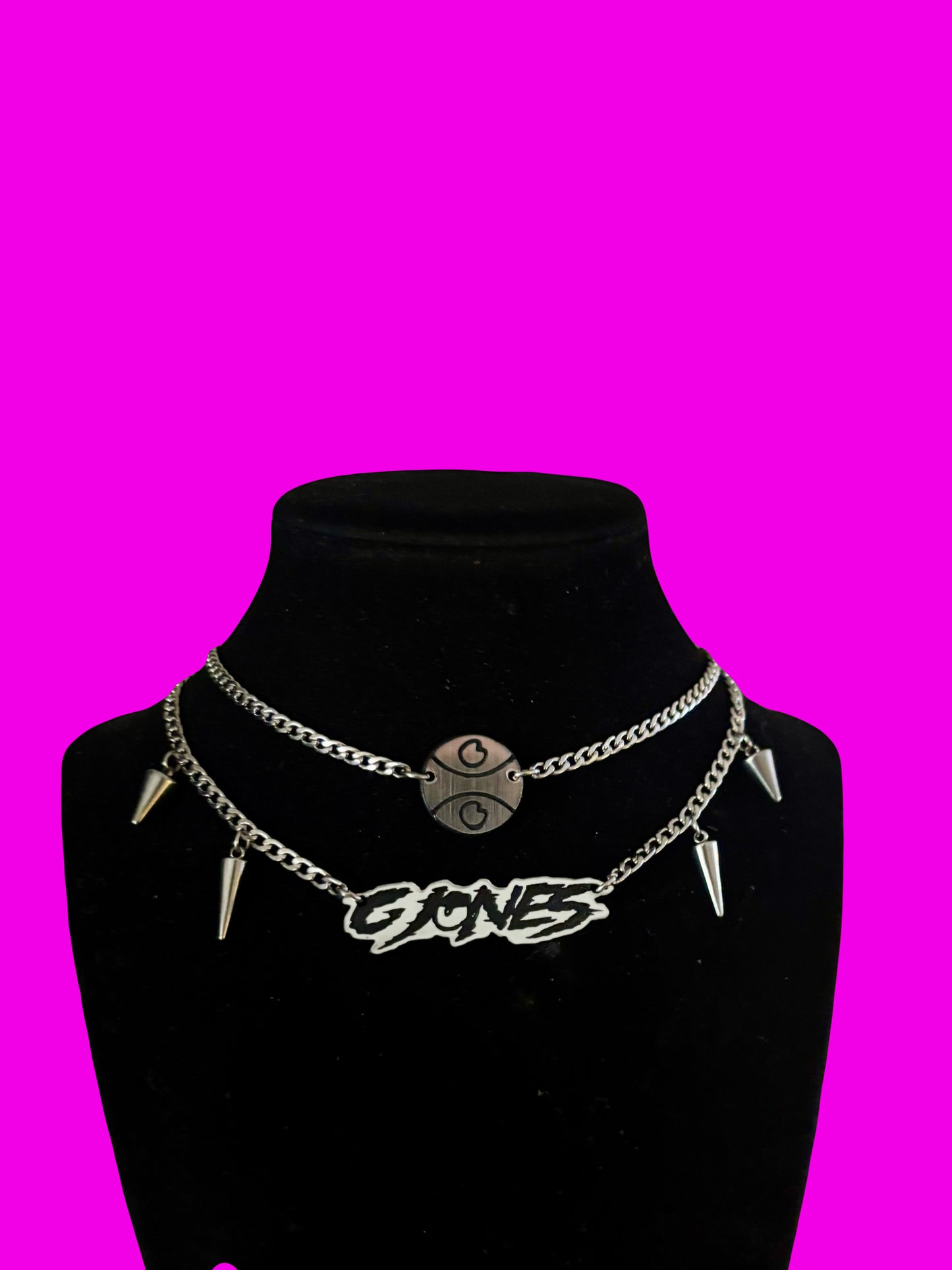 G Jones inspired necklace stacks
