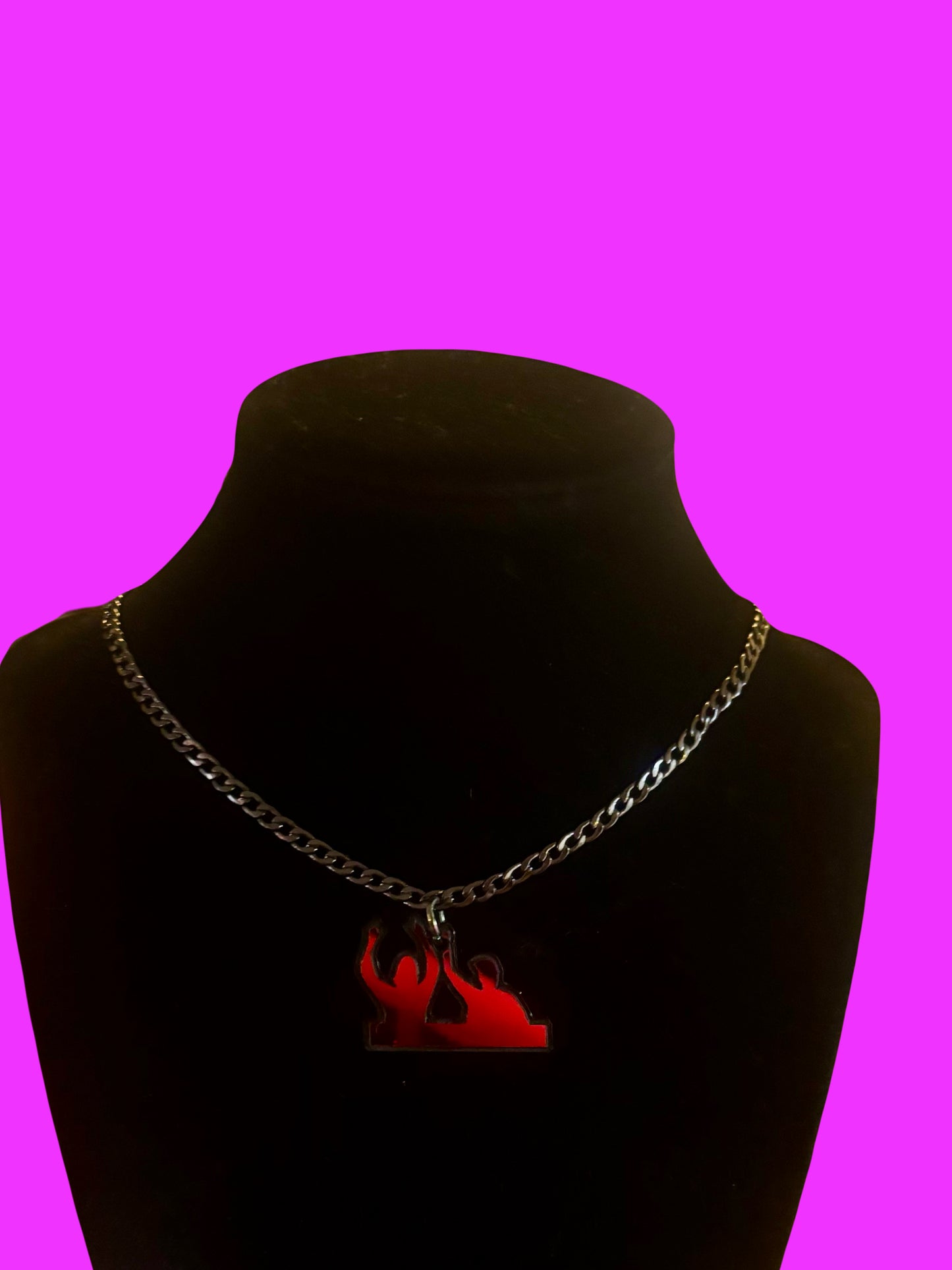 ZD the boys stainless steel & acrylic necklace