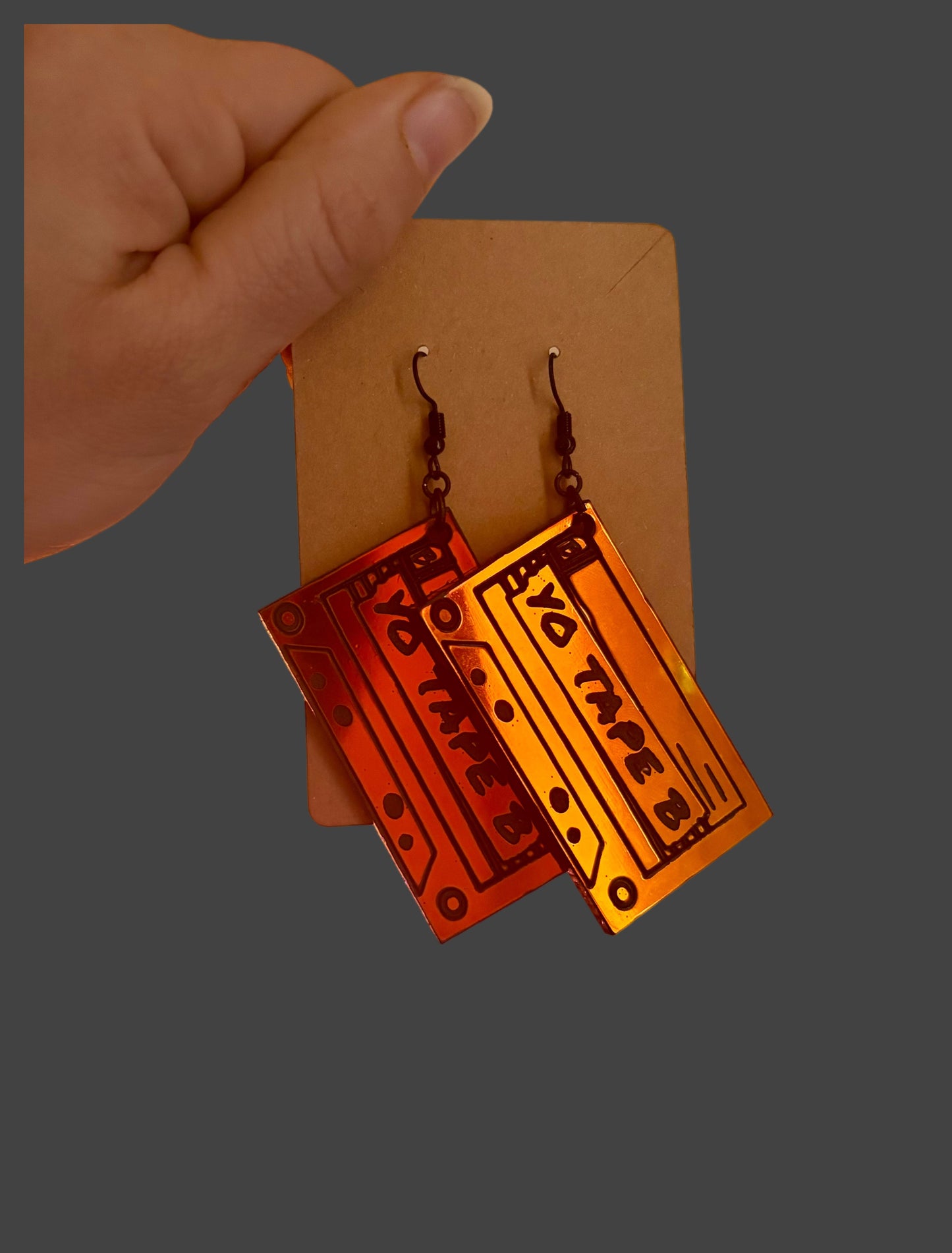 Tape B customizable acrylic earrings
