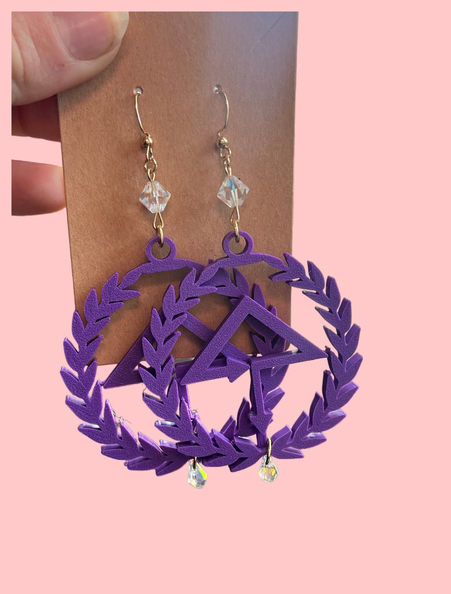 Of the Trees inspired 3d printed iridescent gem earrings