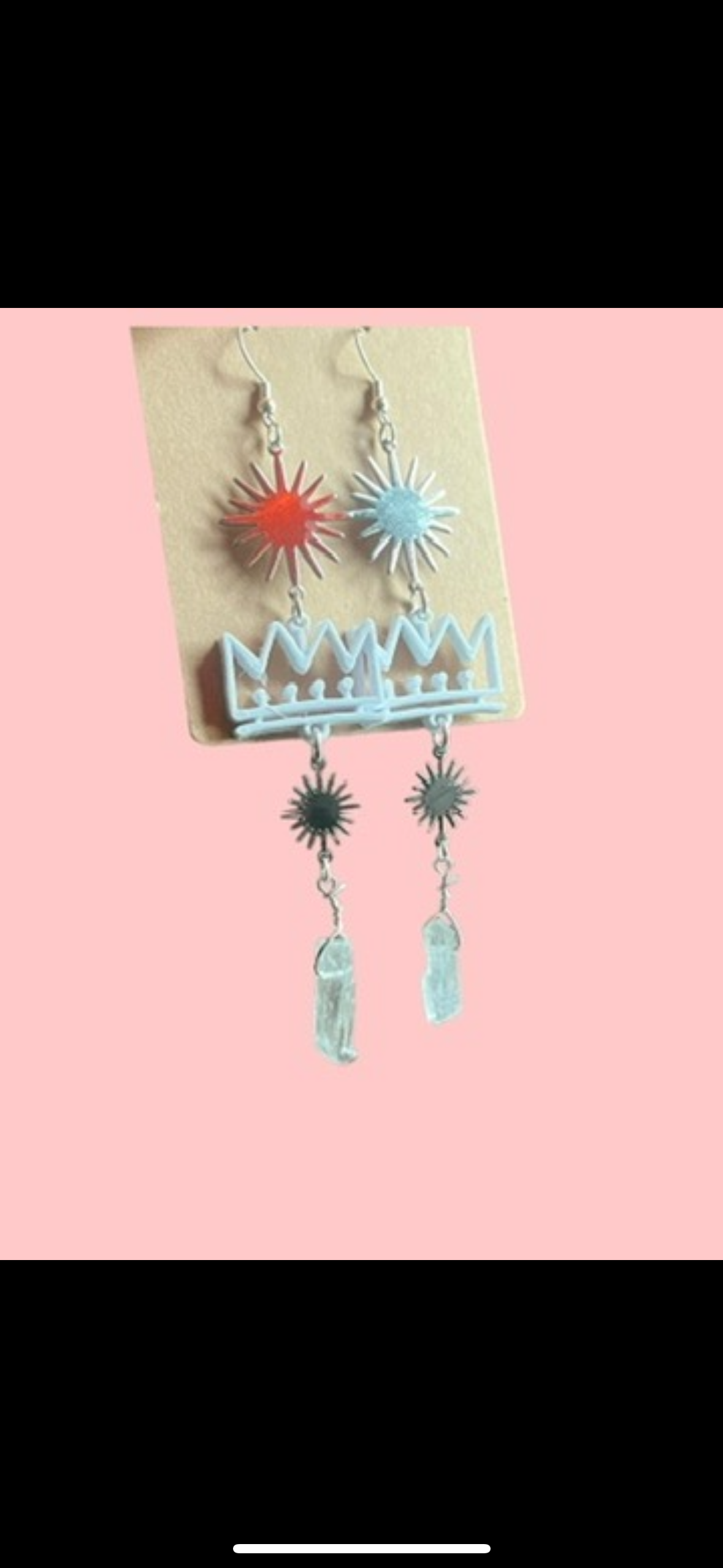 Customizable 3d printed edm sparkle crystal earrings