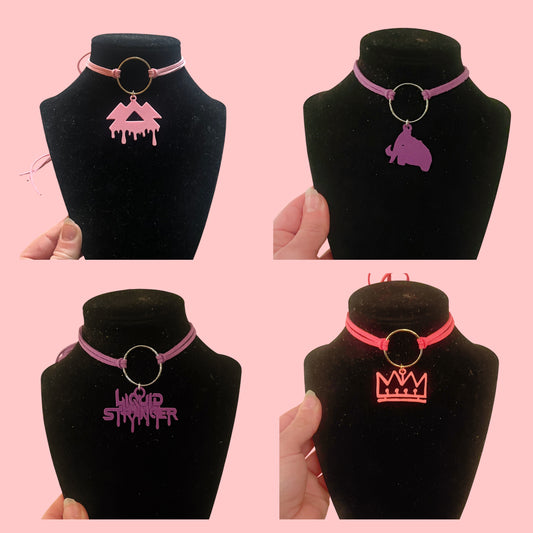 Customizable artist inspired tie back chokers!