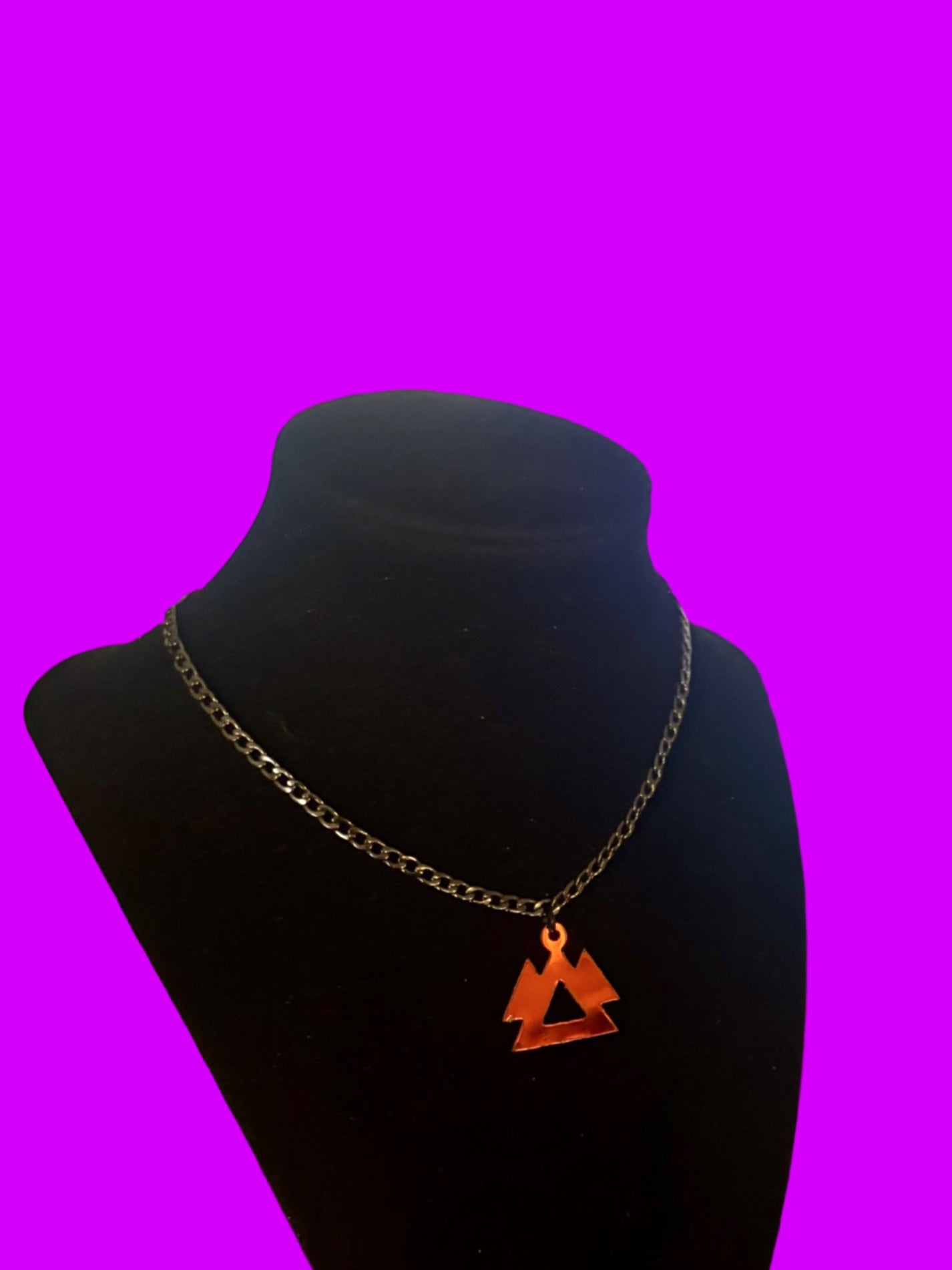 midnight holographic unisex basic stainless steel necklace