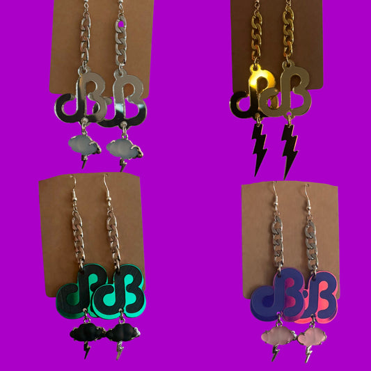 Daily bread inspired acrylic cloud chain link earrings