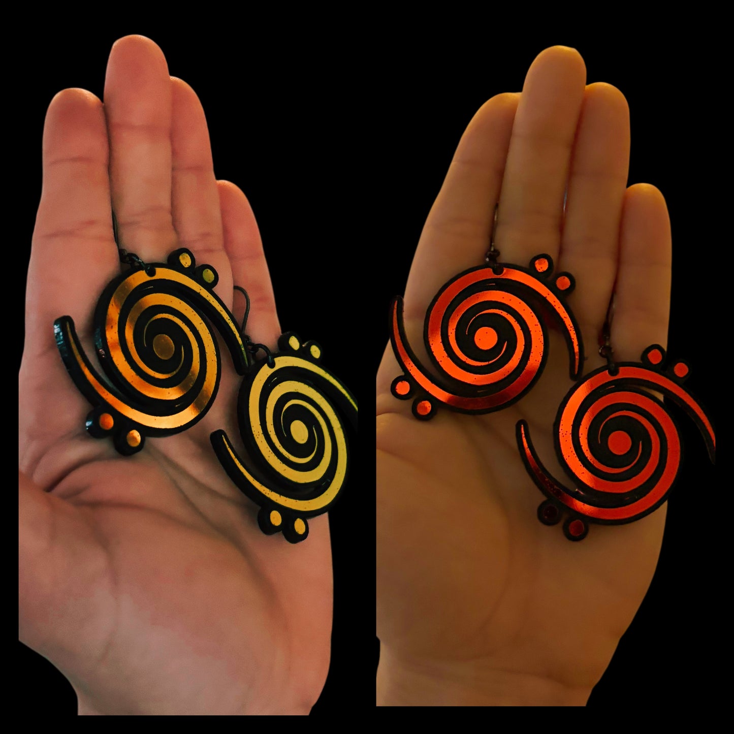 Customizable midnight holographic artist inspired acrylic earrings