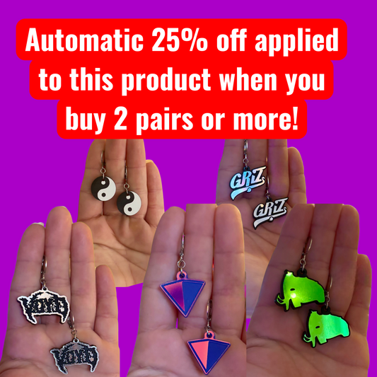 custom mini acrylic earrings