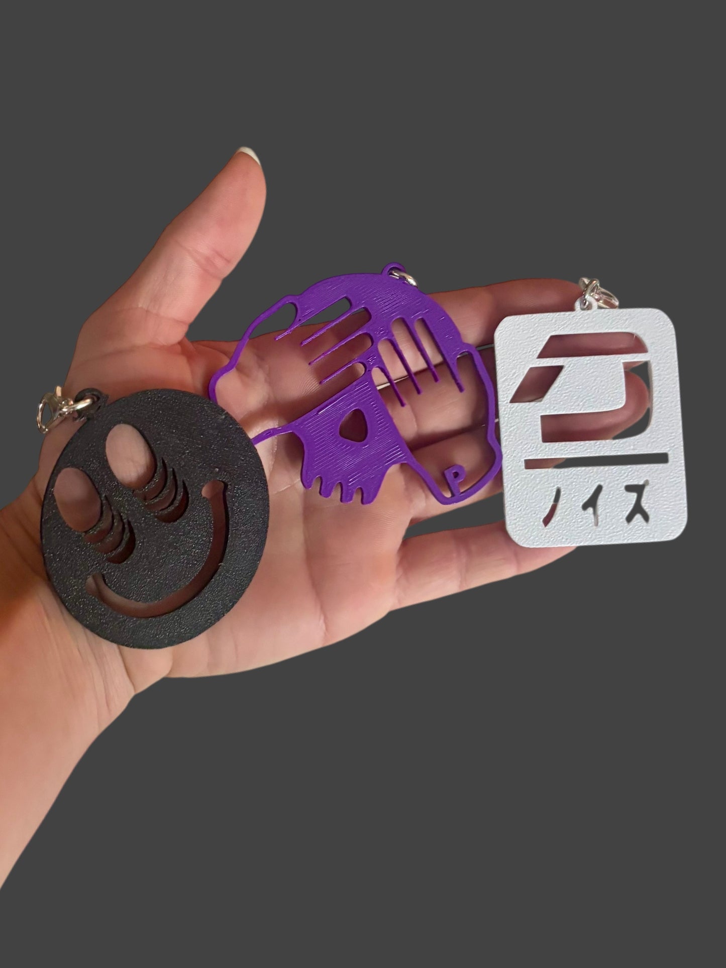 Customizable artist inspired large 3d printed charms!
