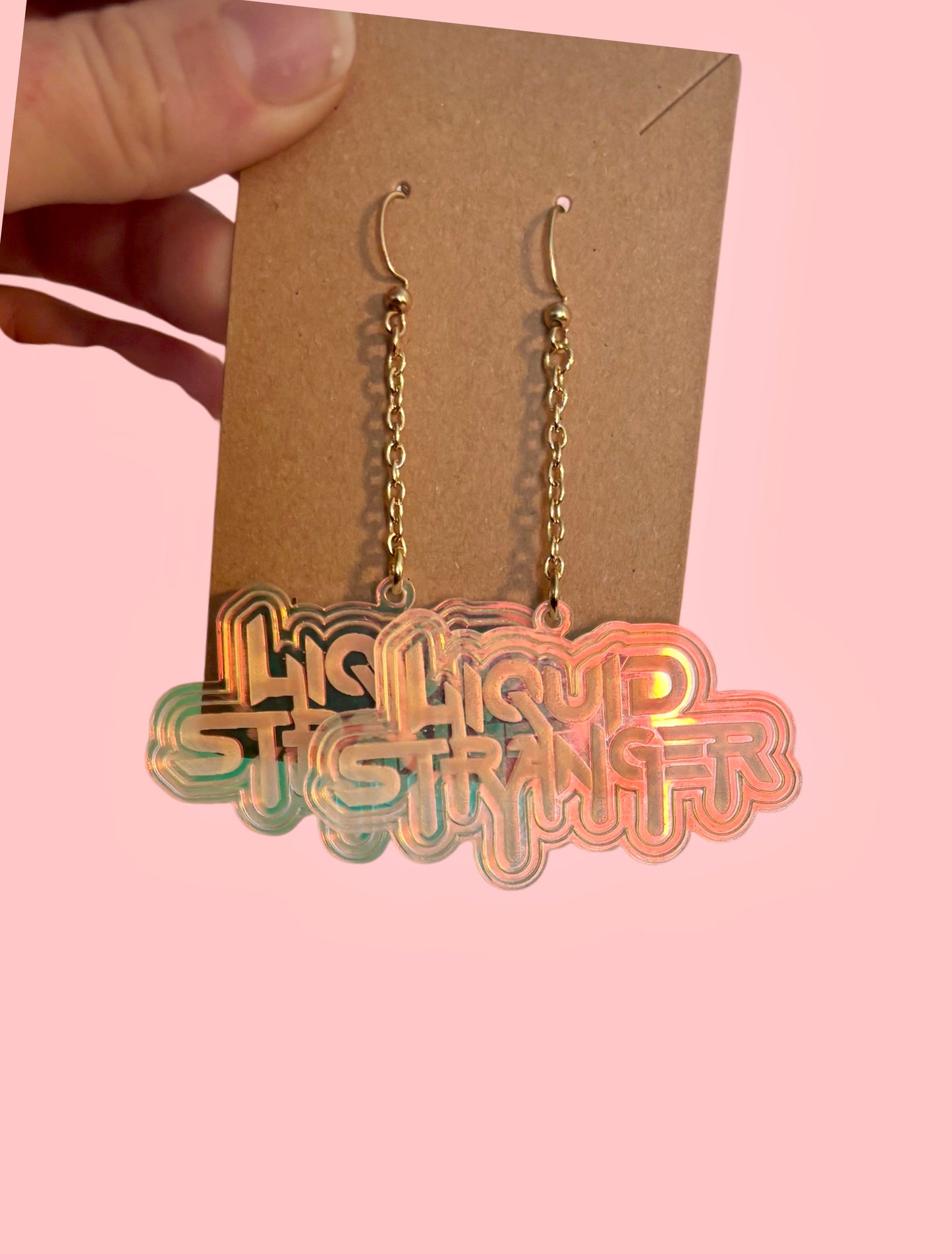 Customizable iridescent artist inspired acrylic earrings