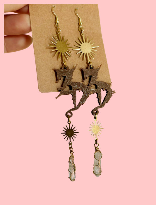 ZD inspired sparkle crystal dangle earrings