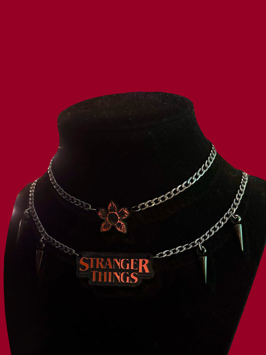 Upside down necklace stack