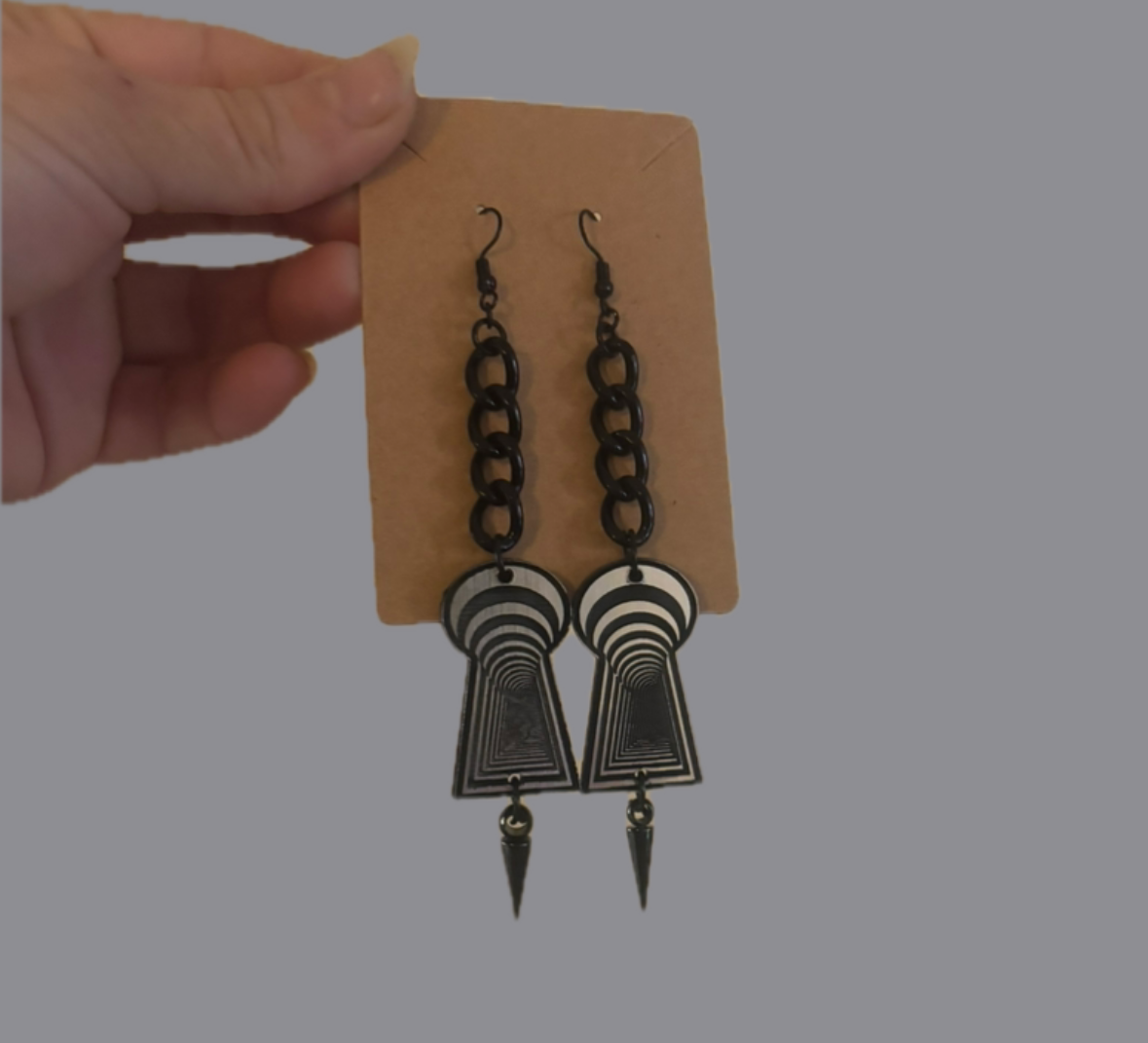 G Jones inspired chain link earrings