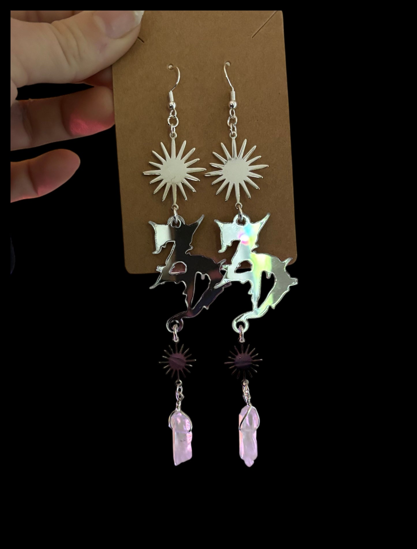 ZD inspired sparkle crystal dangle earrings