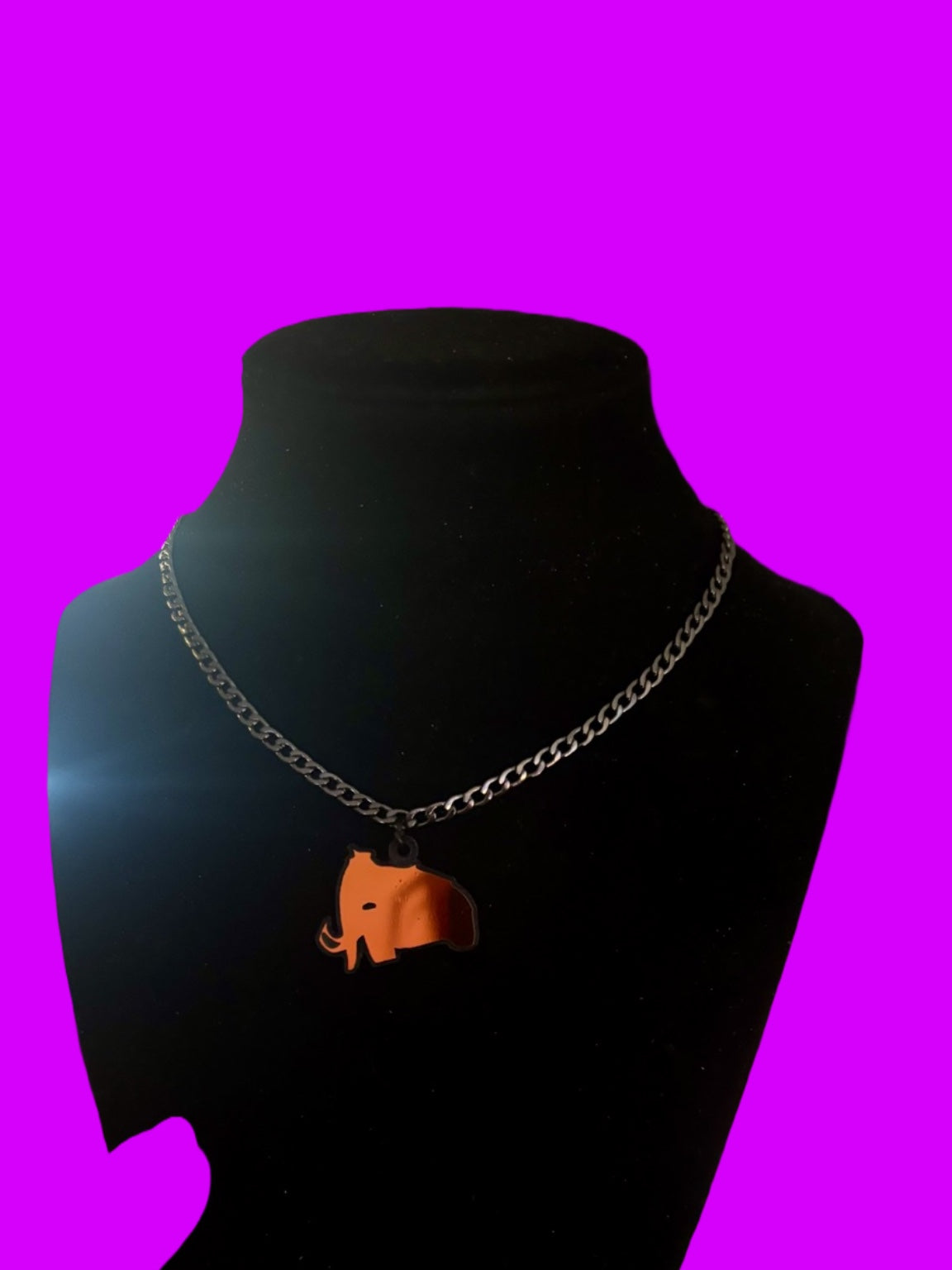 midnight holographic unisex basic stainless steel necklace