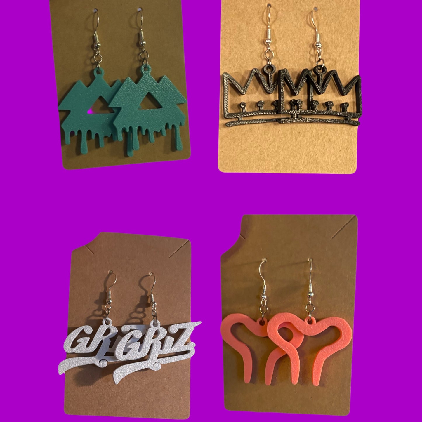 3D Printed Custom Small Charm Festival Earrings