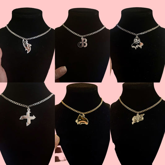 silver/gold mirror stainless steel basic unisex necklace