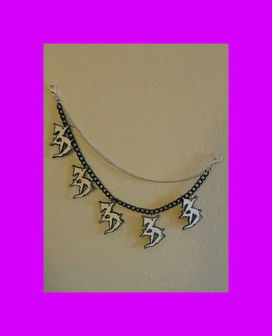 Custom black and white chain