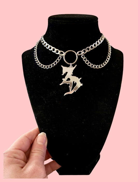 ZD inspired silver or gold stainless steel chain choker