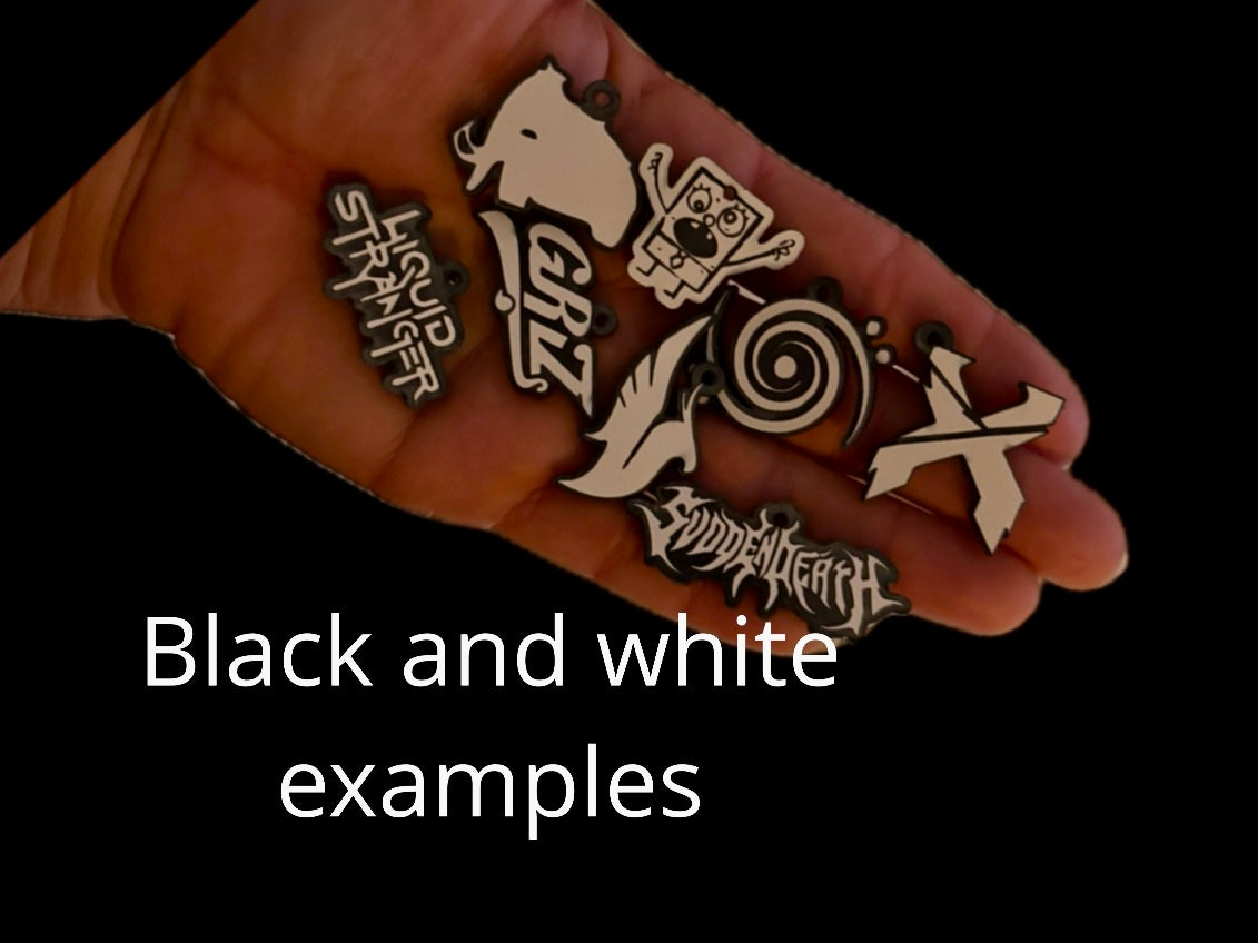 customizable mini acrylic edm earrings