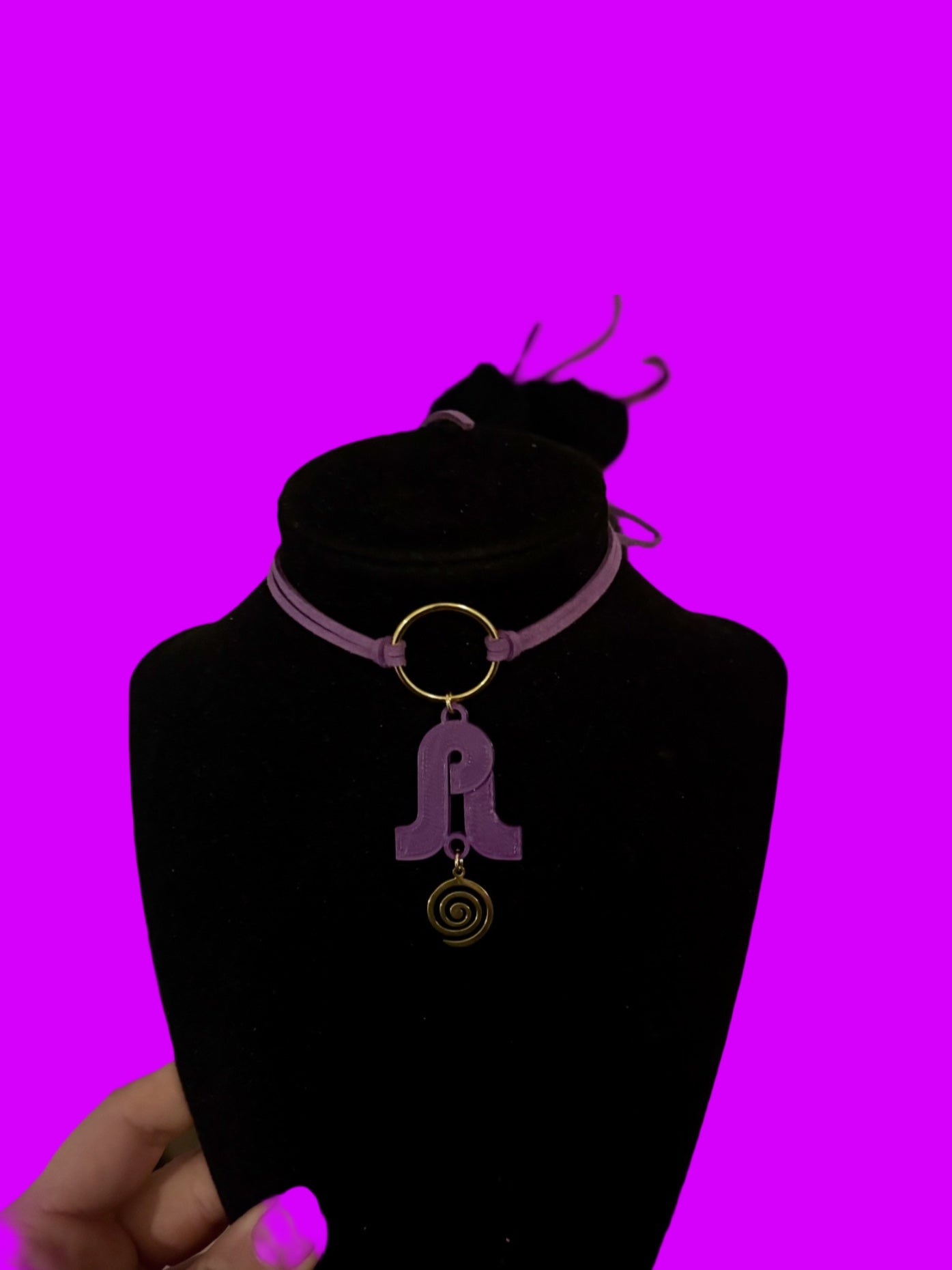 Pretty lights inspired swirl tie back chokers