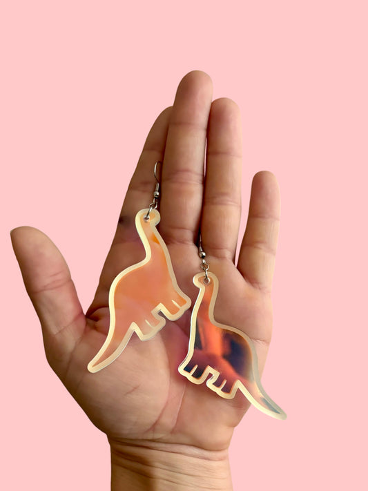 Acrylic dino earrings