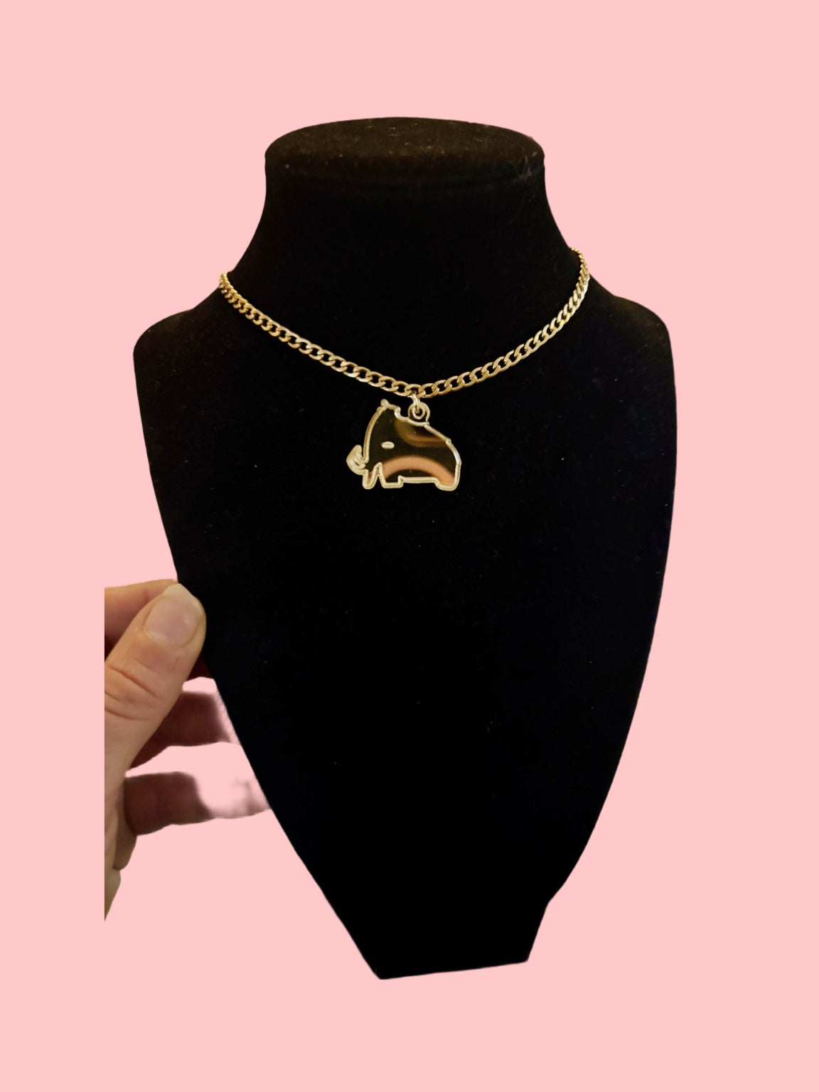 silver/gold mirror stainless steel basic unisex necklace