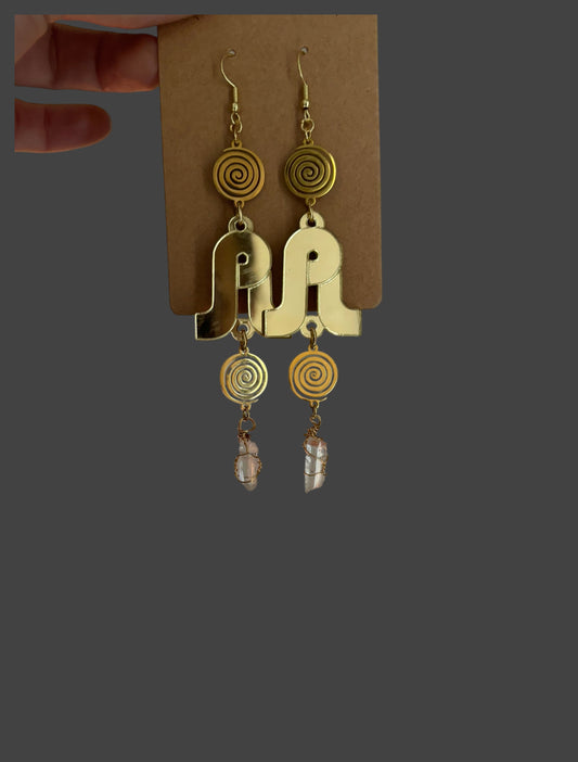 Pretty Lights inspired acrylic swirl dangle earrings!