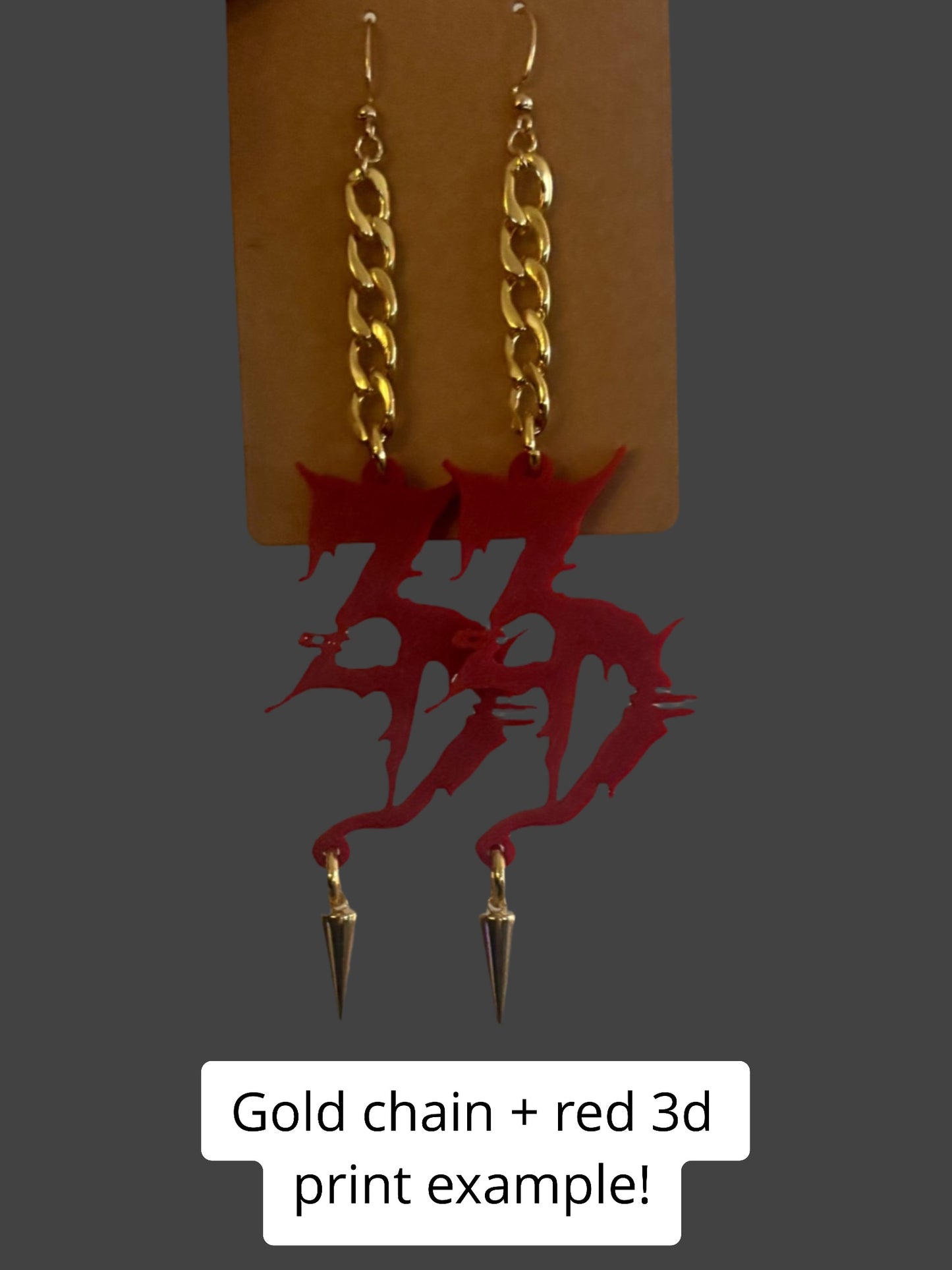 Customizable stainless steel studded chain link earrings