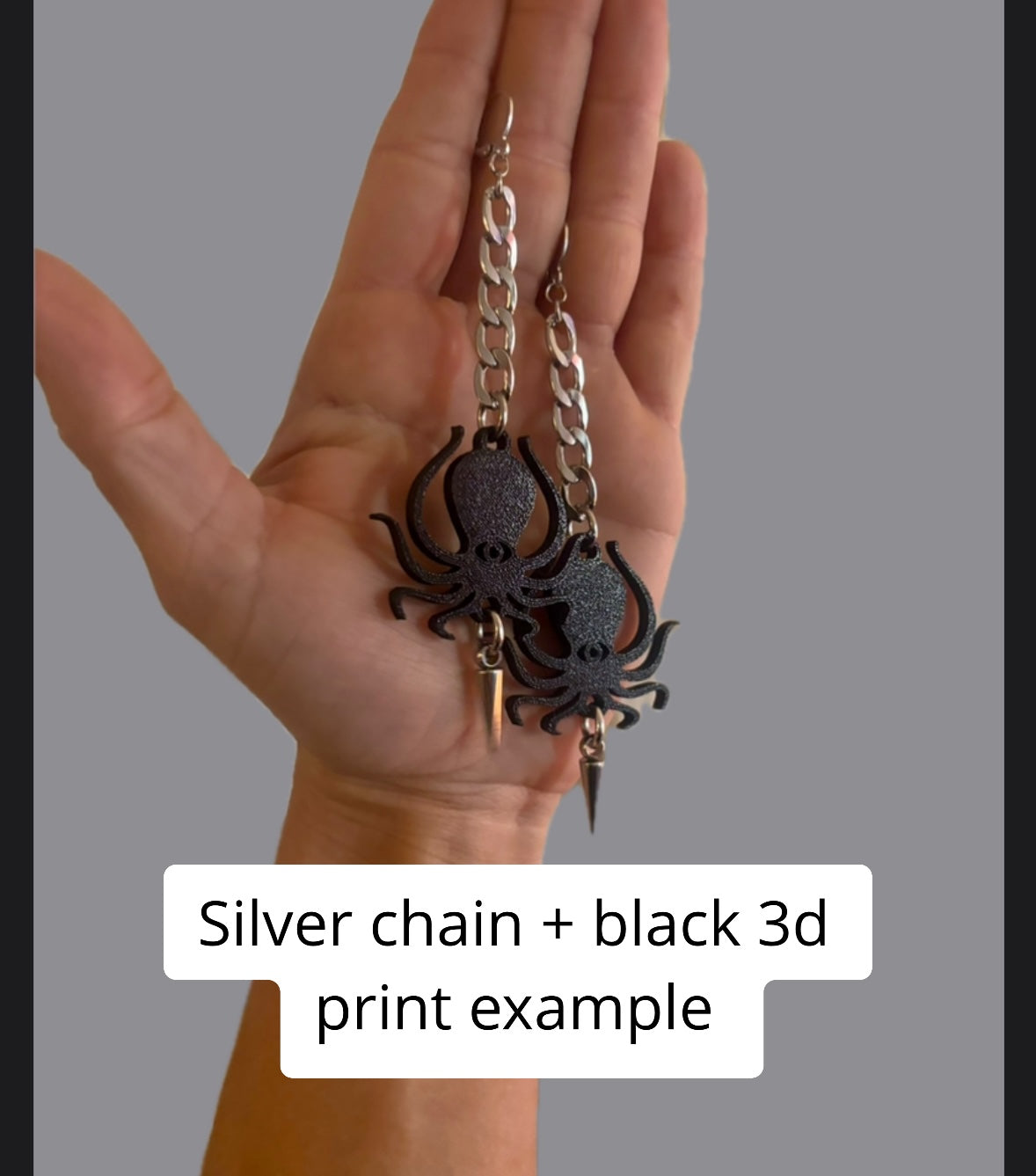 Customizable stainless steel studded chain link earrings