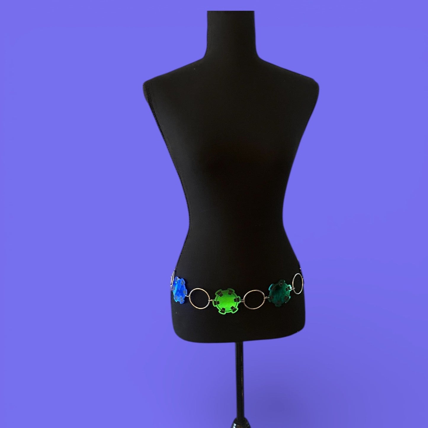 Tape b customizable acrylic metal ring belt