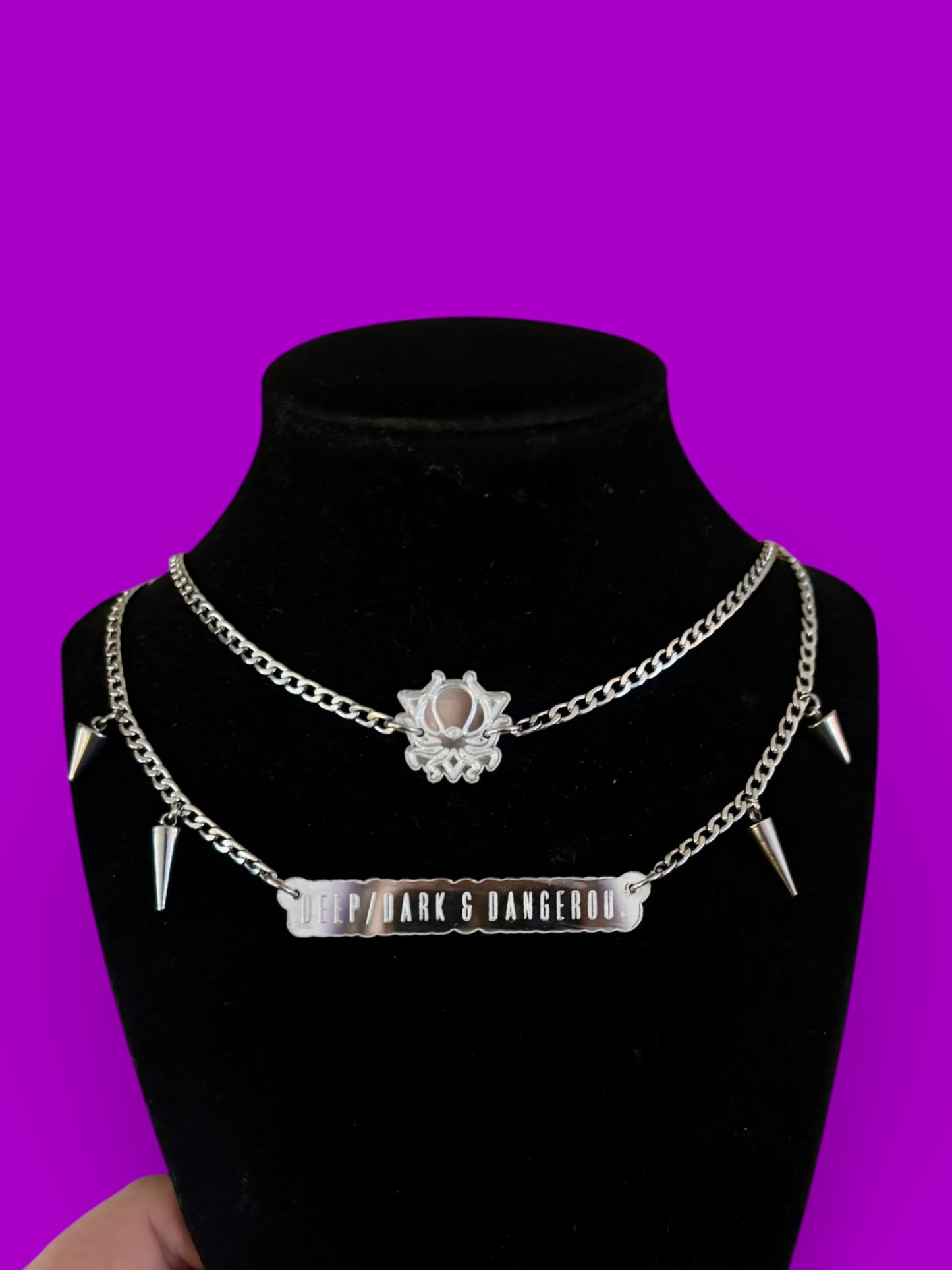 Custom stainless steel necklace stacks