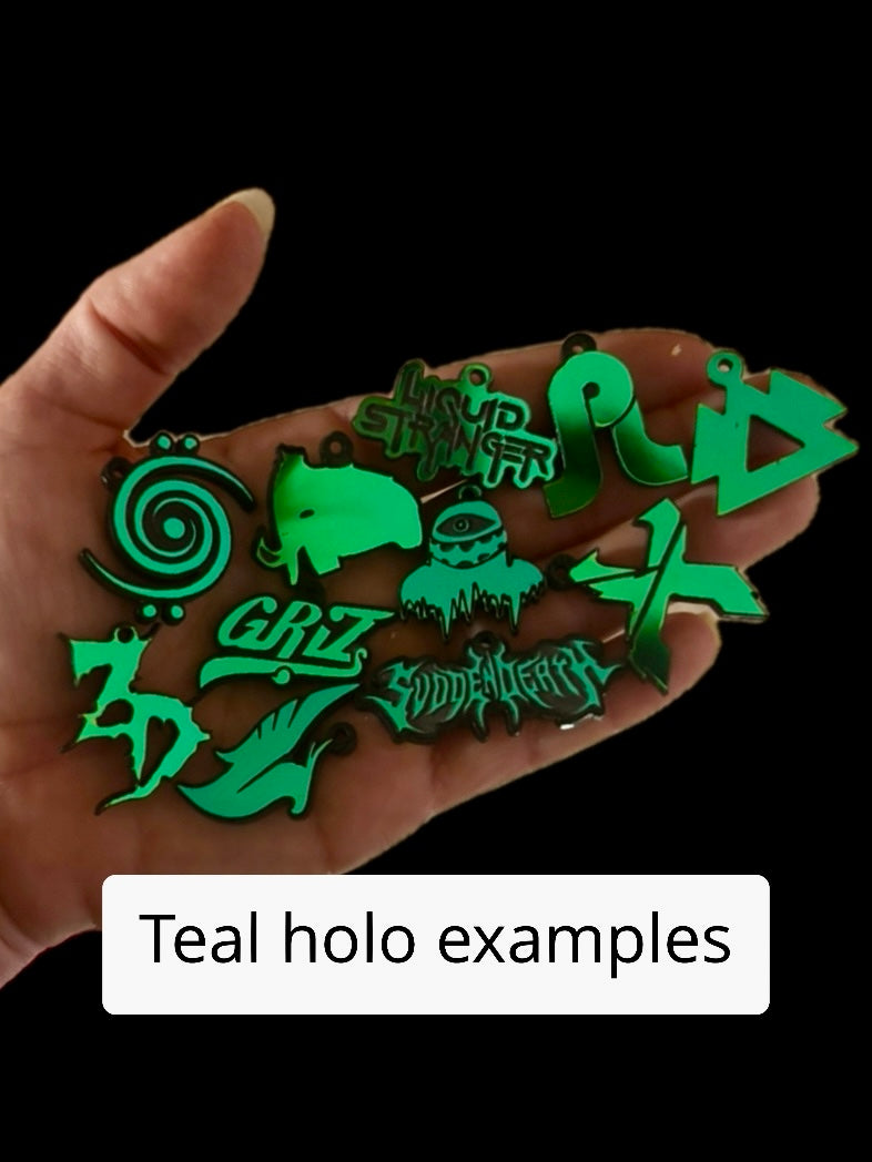 customizable mini acrylic edm earrings