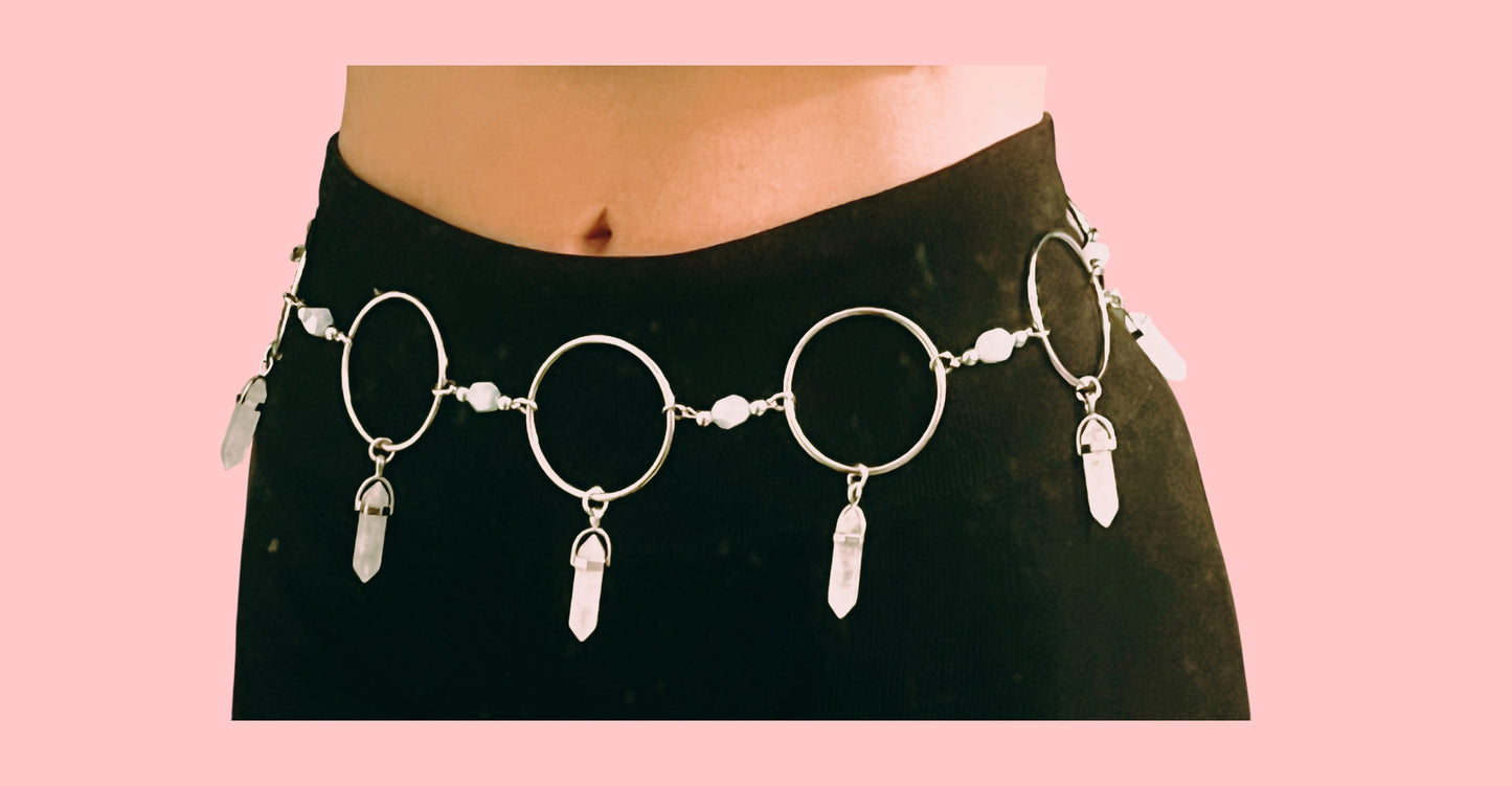 Customizable beaded crystal belts