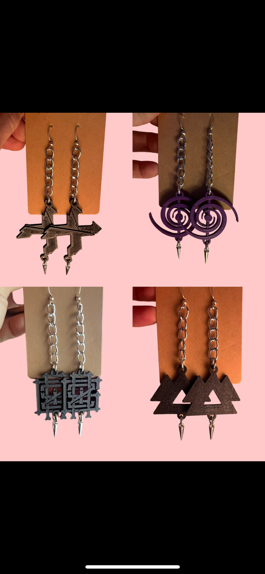 Artist inspired stainless steel chain link earrings