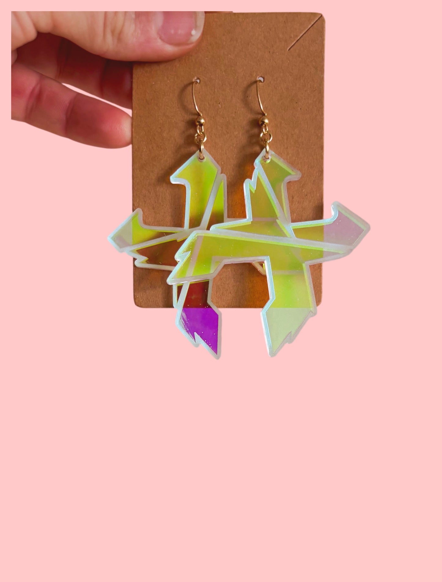 X customizable acrylic earrings