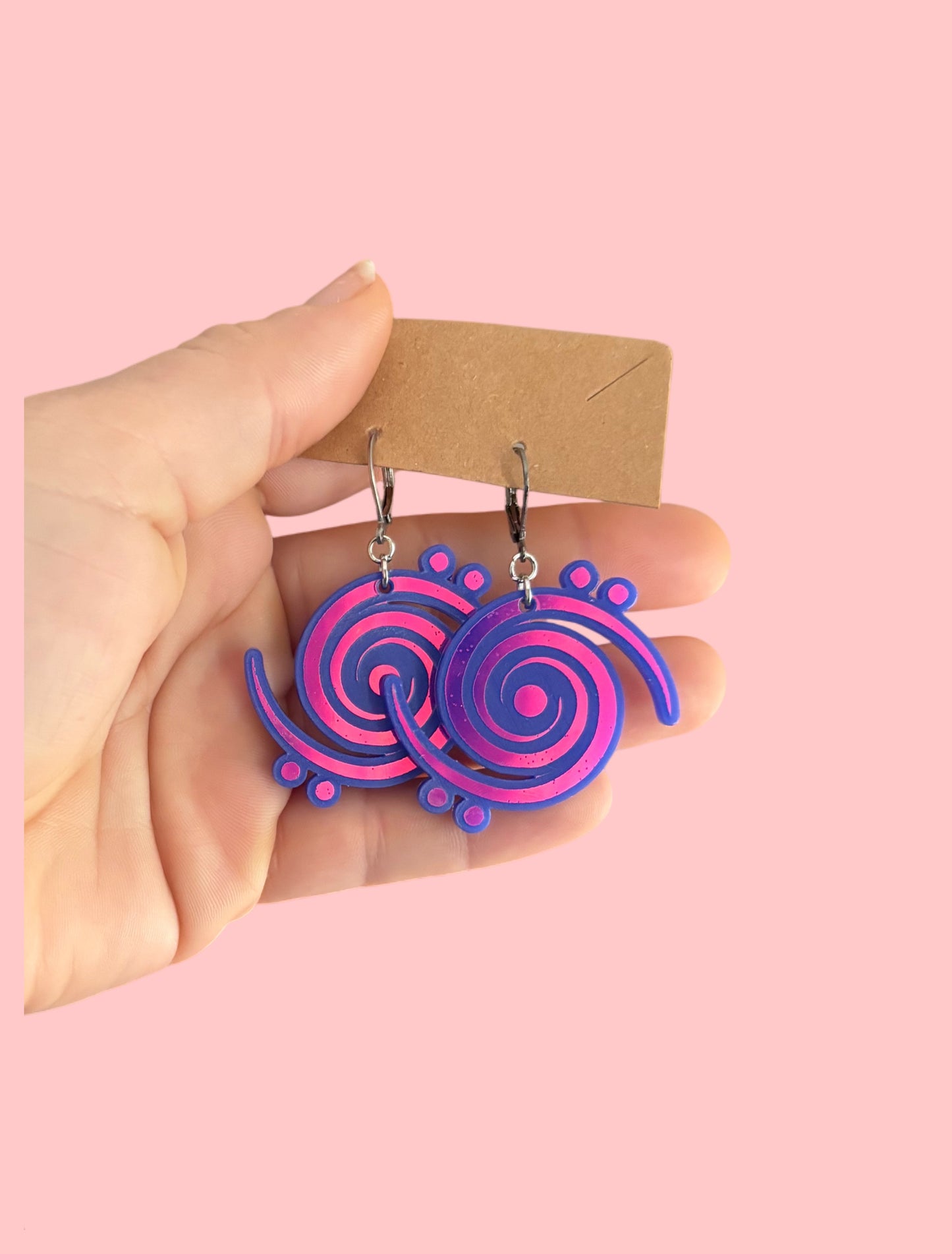 Mersiv insp customizable acrylic earrings