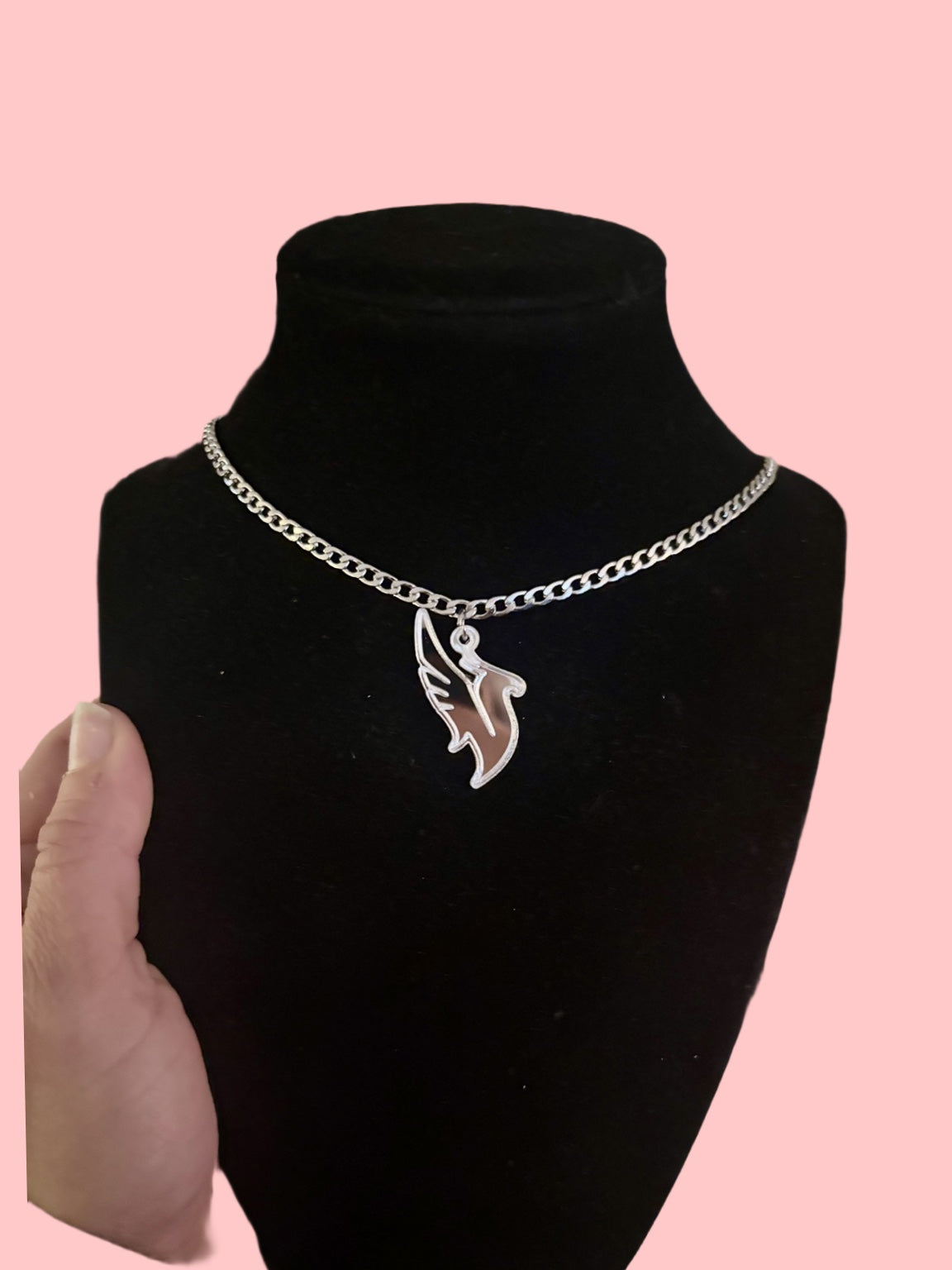 silver/gold mirror stainless steel basic unisex necklace