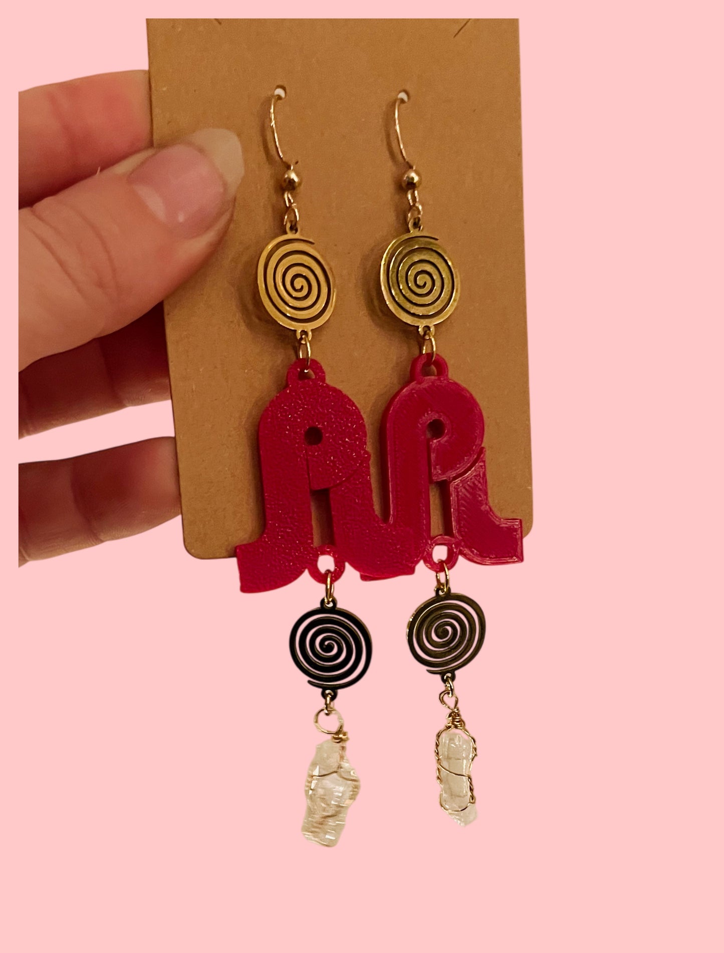 Pretty Lights inspired swirl dangle earrings!