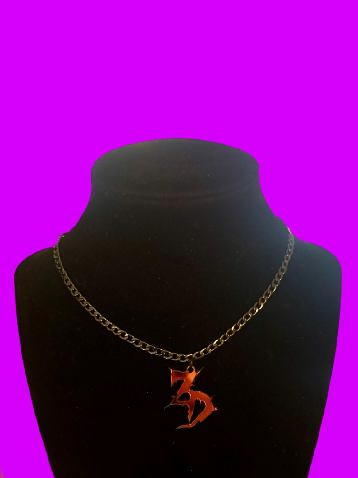 midnight holographic unisex basic stainless steel necklace