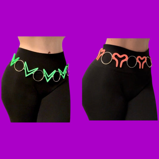 Wobble 3d printed Metal Ring Belt- 2 inch rings