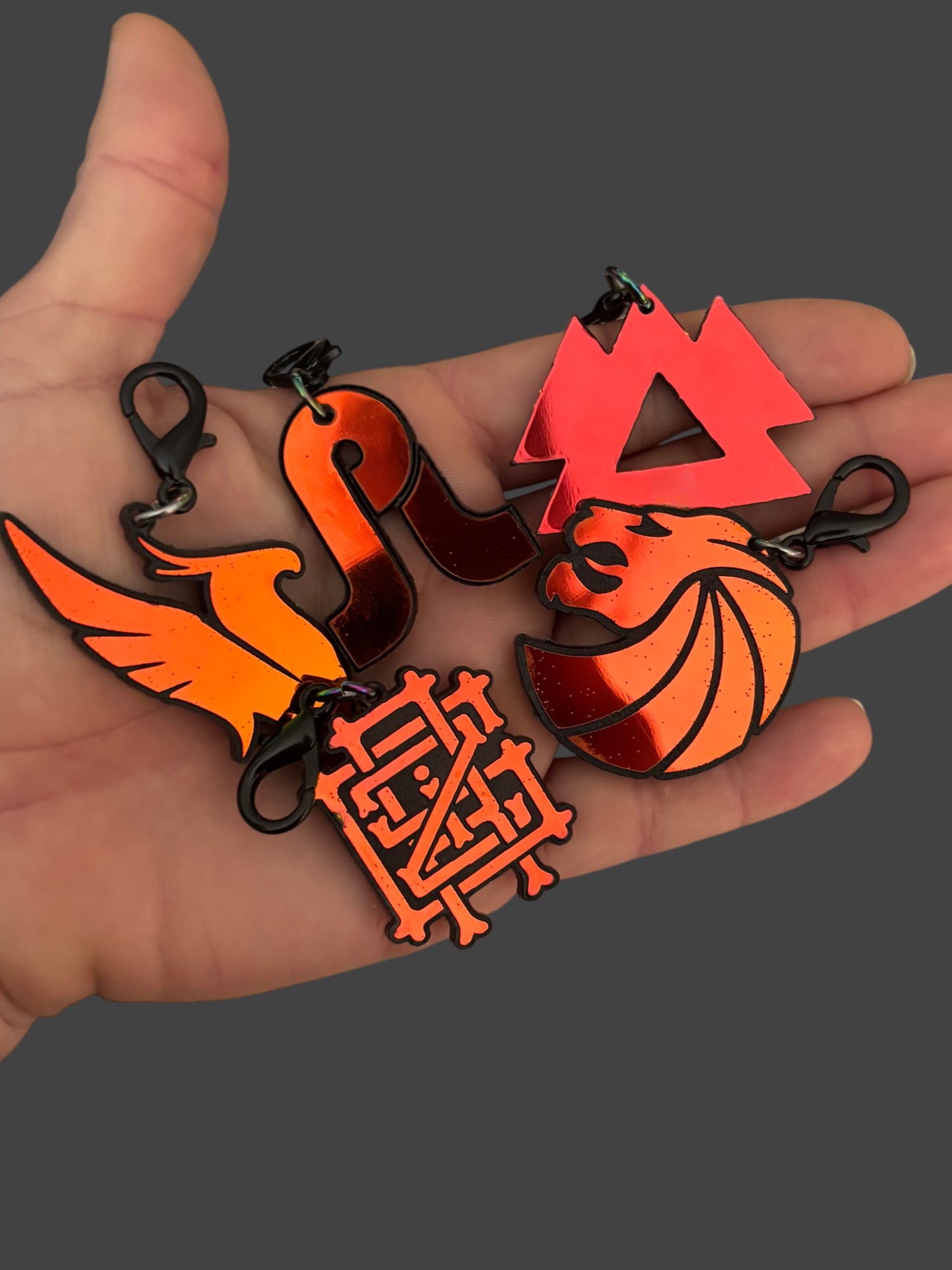 Customizable midnight holographic acrylic edm charms