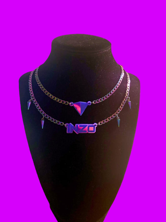 Inzo stainless steel necklace stack